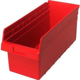 Plastic Nesting Storage Shelf Bin 8-3/8"W x 17-7/8"L x 8"H Red