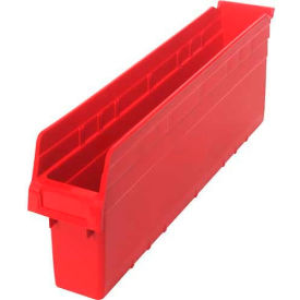 Plastic Nesting Storage Shelf Bin 4-3/8"W x 23-5/8"L x 8"H Red