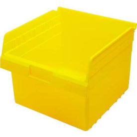 Plastic Nesting Storage Shelf Bin 11-1/8"W x 11-5/8"L x 8"H Yellow