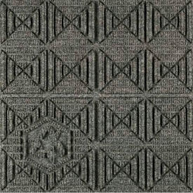 Waterhog Eco Premier Carpet Tile, Geometric, 18"L X 18"W X 1/4"H, Chestnut Brown, 12-PK