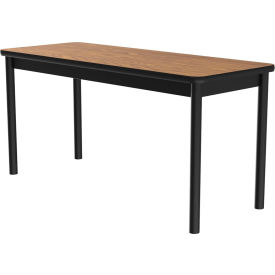 Science Lab Table - Laminate Top - 24"W x 48"L x 36"H - Medium Oak
