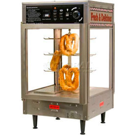 12" Pizza/Pretzel Display Warmer, Humidified, 2-Door, Rotating, 3 Tier