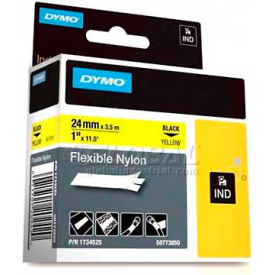Rhino 1/2" Yellow Flexible Nylon Labels