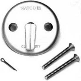 Trip Lever Overflow Plate Kit, Two Screws, One Cotter Pin, Brushed Nickel
