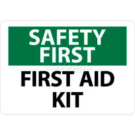 Safety First - First Aid Kit, 7" X 10", White/Green/Black