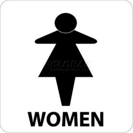 See Sign, Women, 7" X 7", White/Black