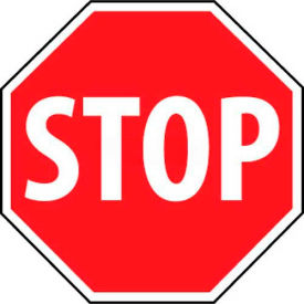 Traffic Sign, Stop Sign, 18" X 18", White/Red