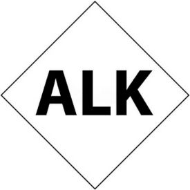 NFPA Label Symbol, Alk, 2-1/2" X 2-1/2", White/Black, 5/Pk