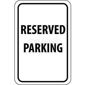 Traffic Sign, Reserved Parking, 18" X 12", White/Black