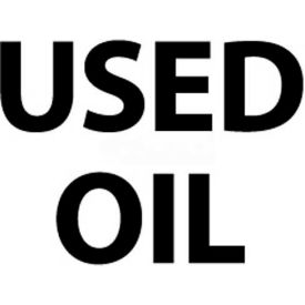 Hazardous Materials Sign, Used Oil, 10" X 14", White/Black