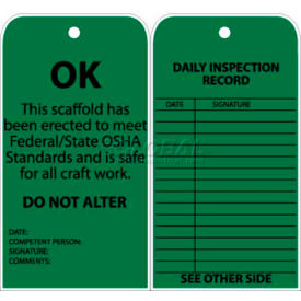 6" X 3" Scaffold Plank, Green, 25/Pack