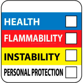 Labels-Write On Color Bar, 2" X 2", Red/Yellow/White/Blue, PSV