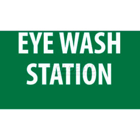Sign, Eye Wash Station, 7" X 10", White/Green
