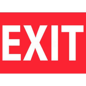 Fire Sign, Exit, 10" X 14", White/Red