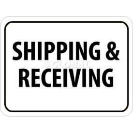Traffic Sign, Shipping & Receiving, 18" X 24", White/Black