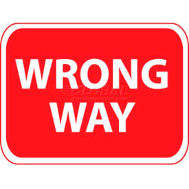 Traffic Sign, Wrong Way, 18" X 24", White/Red