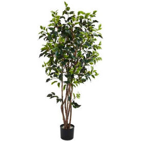 Nearly Natural 5' Ficus Bushy Silk Tree