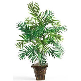 Areca Palm with Wicker Basket Silk Plant