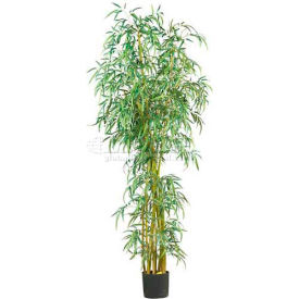 7' Curved Slim Bamboo Silk Tree