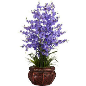 Dancing Lady Silk Flower Arrangement, Purple