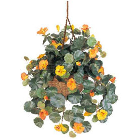 Nearly Natural Nasturtium Silk Hanging Basket