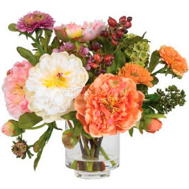 Nearly Natural Peony Silk Arrangement