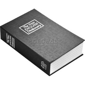 Hidden Dictionary Book Diversion Safe with Key, 6-1/4"W x 2-1/4"D x 9-1/2"H, Black