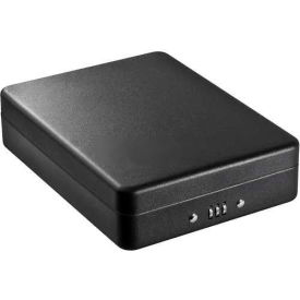 Combination Compact Safe - 7-3/4"W x 10"D x 2-3/4"H, Black