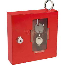 Breakable Emergency Key Box with Attached Hammer, A Style, 6"W x 1-5/8"D x 6"H