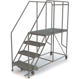 Mobile 4 Step Steel Work Platform Ladder - 800 Lb. Capacity - WLWP142448SL