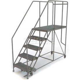 5 Step Steel 24"W X 48"L Work Platform Ladder - 800 Lb. Capacity - WLWP152448SL