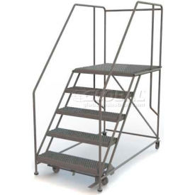 Mobile 5 Step Steel 36"W X 36"L Work Platform Ladder - 800 Lb. Capacity