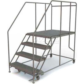 Mobile 4 Step Steel Work Platform Ladder - 800 Lb. Capacity - WLWP143648SL