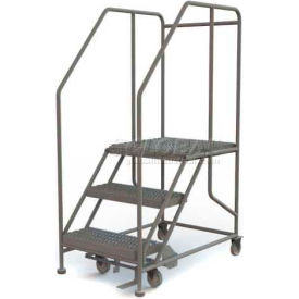 3 Step Steel 24"W X 24"L Work Platform Ladder - 800 Lb. Capacity