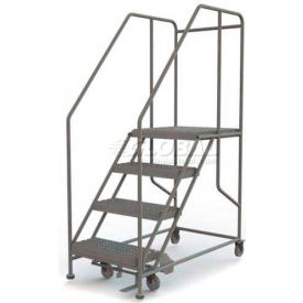 Mobile 4 Step Steel 24"W X 24"L Work Platform Ladder - 800 Lb. Capacity