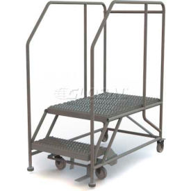 2 Step Steel 24"W X 36"L Work Platform Ladder - 800 Lb. Capacity - WLWP122436SL