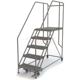 5 Step Steel Work Platform Ladder - 800 Lb. Capacity - 24"W X 36"L