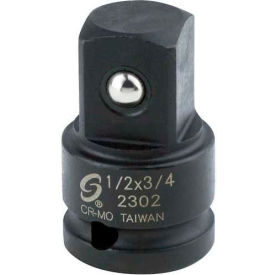 Male Impact Socket Adapter, 1/2" Drive 1/2", Female x 3/4"