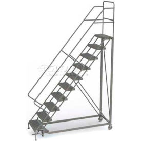 10 Step Configurable Forward Descent Rolling Ladder - Perforated Tread
