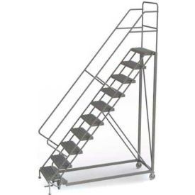 10 Step Configurable Forward Descent Rolling Ladder - Grip Strut Tread