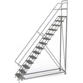 14 Step Configurable Forward Descent Rolling Ladder - Grip Strut Tread