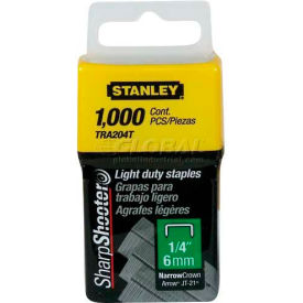 Light Duty Wide Crown Staples 1/4", 1,000 Pack