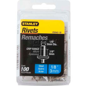 Steel Rivets 1/8" x 1/8", 100 Pack