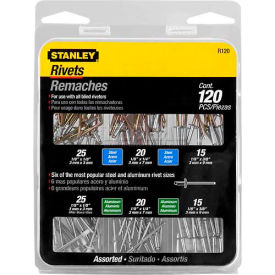 R120 Rivet Pack Assortment, 120 Pack