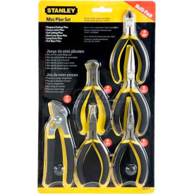 6 Piece Basic Miniature Plier Set (Long Nose, Diagonal, Tongue & Groove, End Cutter)