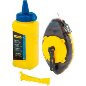 Powerwinder Chalk Line Reel, Blue Chalk, Line Level