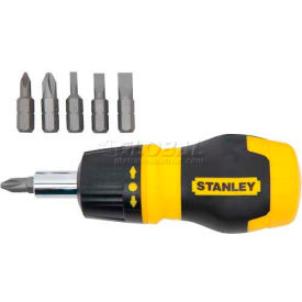 7 PC. Stubby Phillips & Slotted Multi-Bit Ratcheting Screwdriver Set
