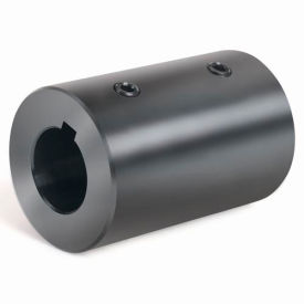 Metric Set Screw Coupling W/Keyway, Black Oxide, 25mm