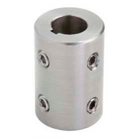 Metric Set Screw Coupling with Keyway, Stainless Steel, 40mm