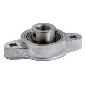 2 Bolt Flange Mount Ball Bearing, Die Cast Zinc Housing, Rigid, 5/8"ID